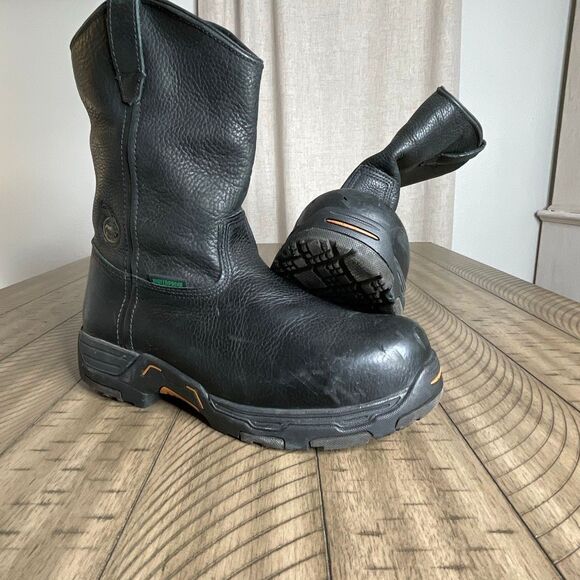 GEORGIA BOOT DIAMOND TRAX STEEL TOE WATERPROOF WORK WELLINGTON G4693 Size 9.5 Wi - Picture 2 of 9
